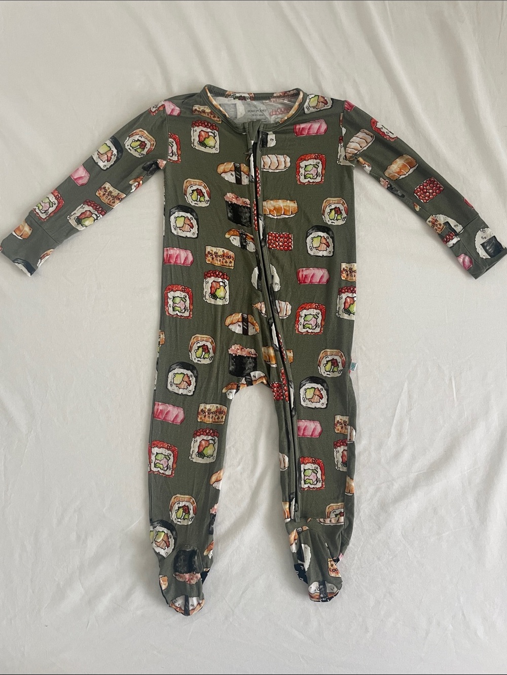 Posh peanut Sushi Mushi Zip Footed Pajamas (VGUC)